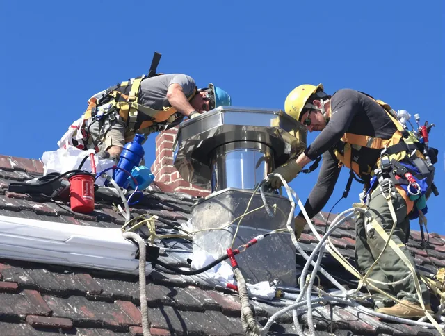 Protective chimney cap installed by Westport Chimney Sweep in Westport, CT