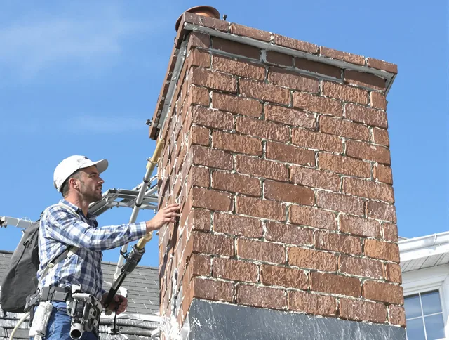 Brickwork for a chimney rebuild by Westport Chimney Sweep in Westport, CT