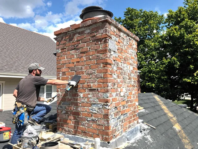 Completed chimney rebuild by Westport Chimney Sweep in Westport, CT