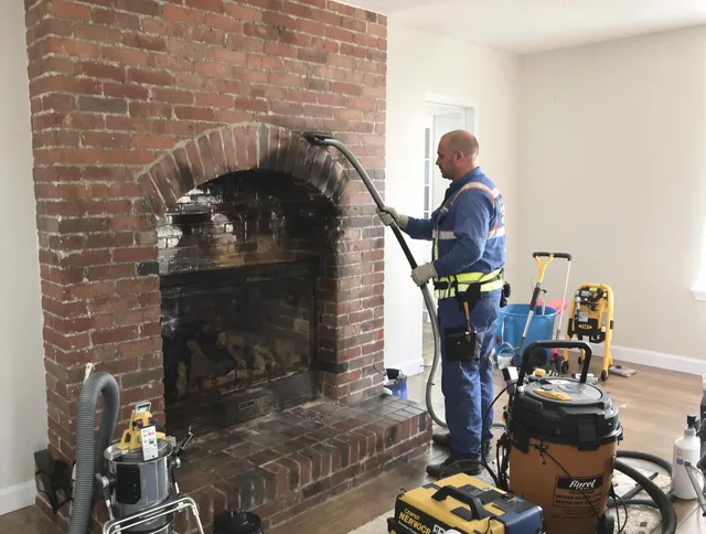 Westport Chimney Sweep expert performing detailed chimney sweep in Westport, CT