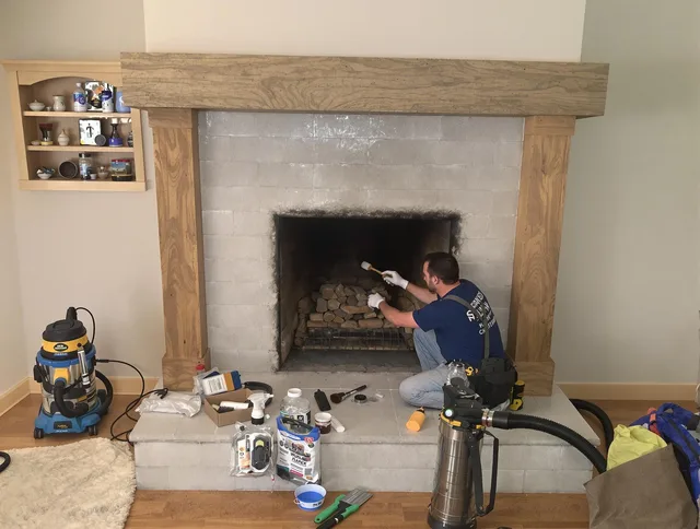 Detailed creosote removal process by Westport Chimney Sweep in Westport, CT