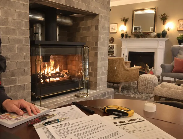 Westport Chimney Sweep verifying fireplace safety measures in Westport, CT