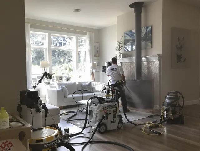 Soot removal service by Westport Chimney Sweep for a fireplace in Westport, CT